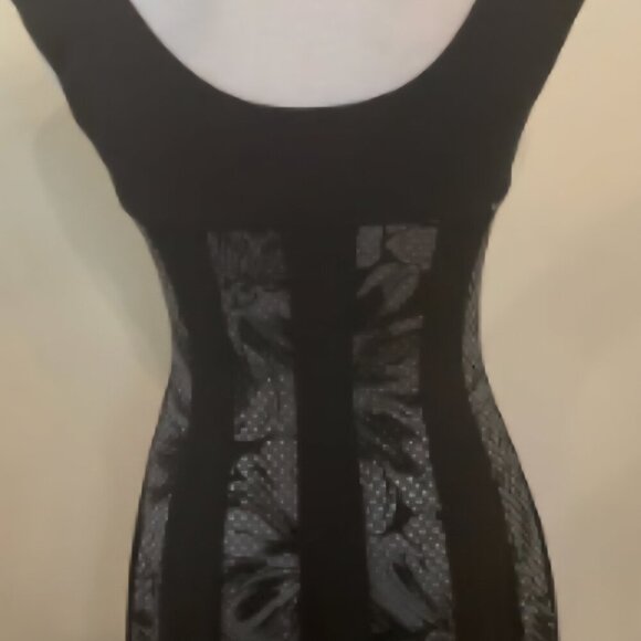 Dress barn Flattering Slimming lace black Textured Whimsigoth Witchy Dress 10 - Picture 2 of 11
